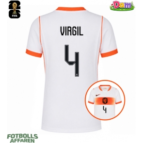 Nederländerna Virgil van Dijk #4 Bortatröja Kvinnor VM 2026 Kortärmad